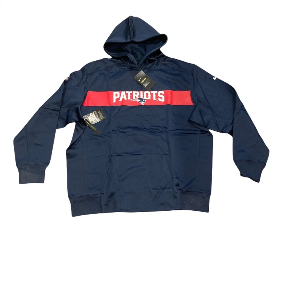New England‎ Patriots Nike Men’s Sideline Performance Pullover Hoodie Sweatshirt